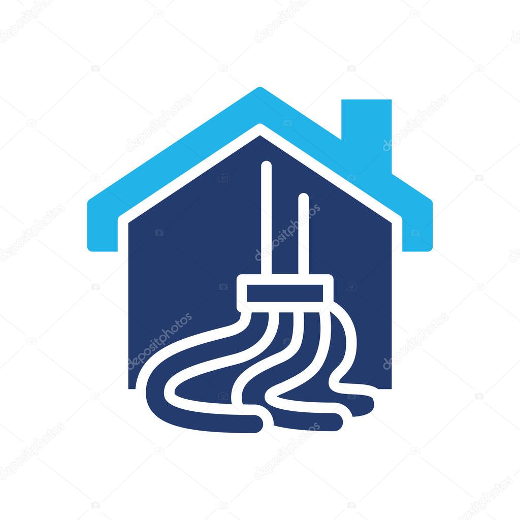Home cleaning colored icon symbol vector design good for web or mobile app