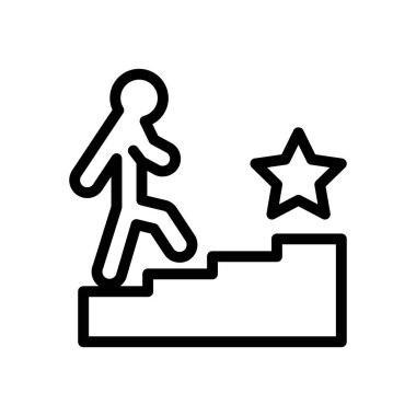 Başarı ana hatları simgesi vektör tasarımı web ya da mobil uygulama için iyi