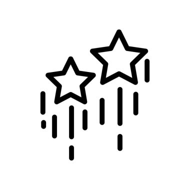 yükselen yıldız ana hatları ikon vektör tasarımı web veya mobil uygulama için uygundur