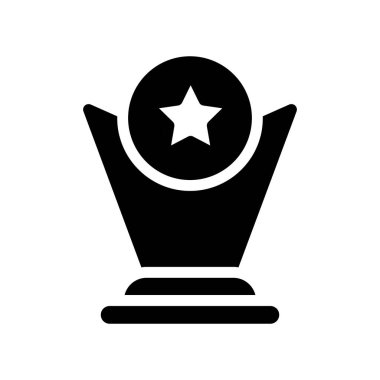 ödül katı simge vektör tasarımı web veya mobil uygulama için iyi