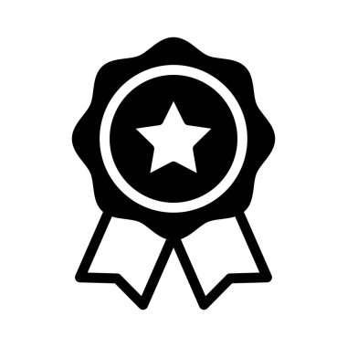 ödül katı simge vektör tasarımı web veya mobil uygulama için iyi