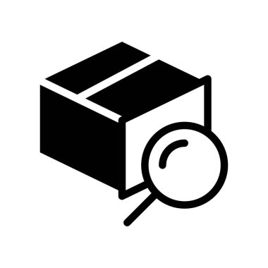 kalite kontrol katı simge vektör tasarımı web veya mobil uygulama için iyi