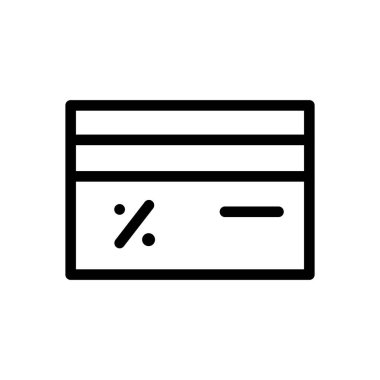 Kredi kartı ana hatları ikon vektör tasarımı web veya mobil uygulama için uygundur