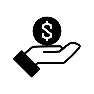 Gelir katı simgesi vektör tasarımı web veya mobil uygulama için iyi