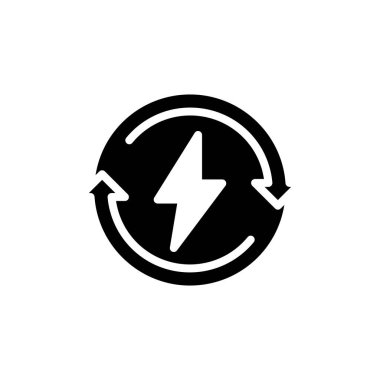 enerji katı ikon vektör tasarımı web ya da mobil uygulama için iyi