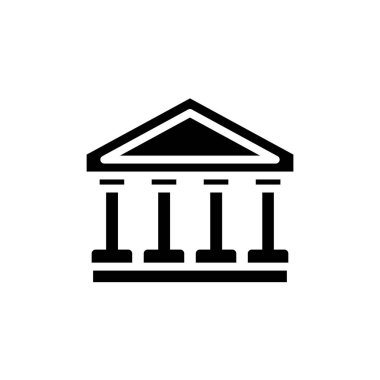 kamu idaresi katı simge vektör tasarımı web veya mobil uygulama için iyi