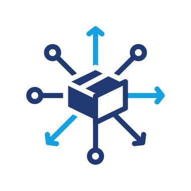 dağıtım renkli ikon vektör tasarımı web ya da mobil uygulama için iyi