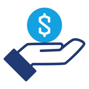 Gelir renkli simge vektör tasarımı web veya mobil uygulama için iyi