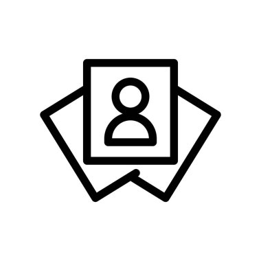 Kimlik kartı resim vektör tasarımı web veya mobil uygulama için uygun