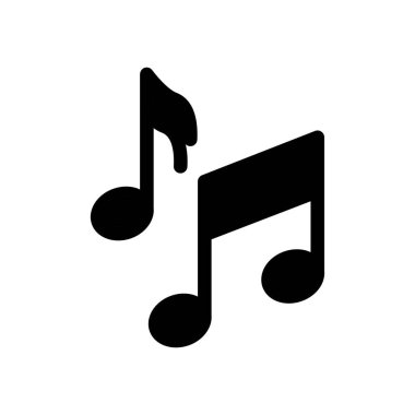 müzik notası simge vektör tasarımı web ya da mobil uygulama için iyi