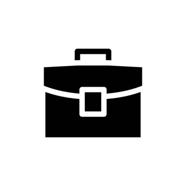 iş çantası katı simge vektör tasarımı web veya mobil uygulama için iyi