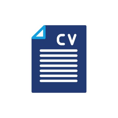 cv renkli simge vektör tasarımı web veya mobil uygulama için iyi