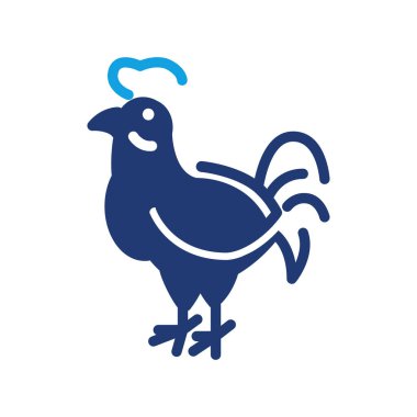 horoz renkli simge vektör tasarımı web veya mobil uygulama için iyi