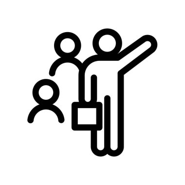 lider ana hatları simge vektör tasarımı web veya mobil uygulama için uygundur