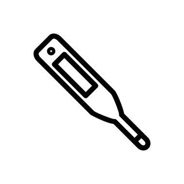 termometre ana hatları simge vektör tasarımı web veya mobil uygulama için uygundur