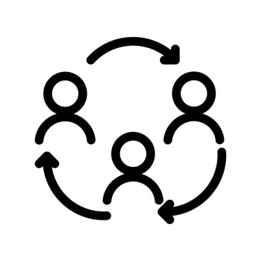 ortaklık ana hatları ikon vektör tasarımı web veya mobil uygulama için iyi