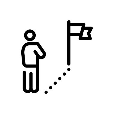 hedef yolu ana hat ikon vektör tasarımı web veya mobil uygulama için uygundur