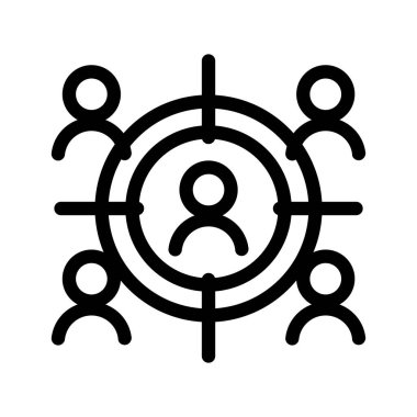 kafa avcılığı ana hatları ikon vektör tasarımı web veya mobil uygulama için uygundur