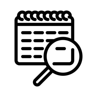 döngü ve takvim ana hatları ikon vektör tasarımı web veya mobil uygulama için uygundur