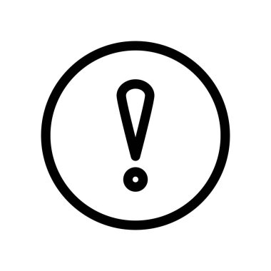 warning circle shape outline icon vector design good for web or mobile app