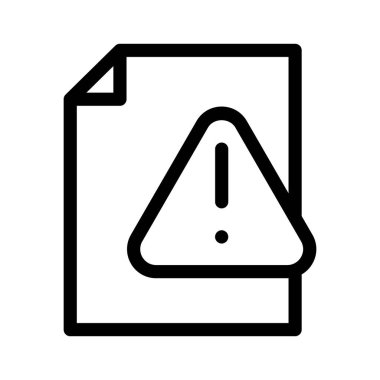 document with exclamation mark mark outline icon vector design good for web or mobile app