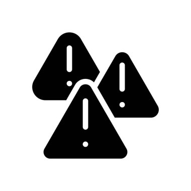 multiple exclamation mark solid icon vector design good for web or mobile app