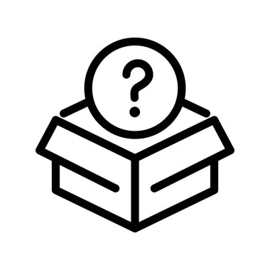 Mystery box or random loot box outline icon vector design good for web or mobile app