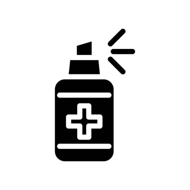 Sanitizing spray bottle solid icon vector design good for web or mobile app