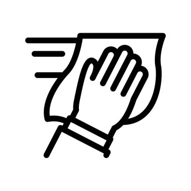 hand with cleaning wipe outline icon vector design good for web or mobile app