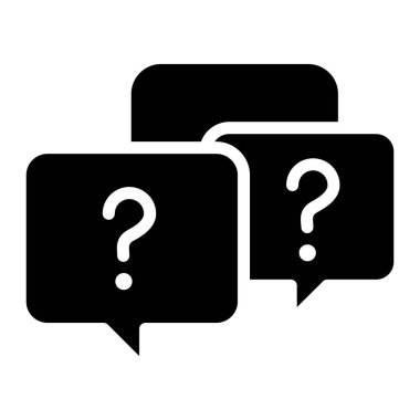 Concept of asking frequent questions or communication solid icon vector design good for web or mobile app