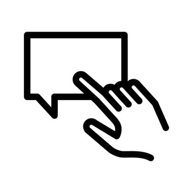 chat yardımcı ana hatlar ikon vektör tasarımı web veya mobil uygulama için uygundur