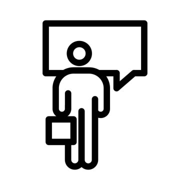 iş ve iletişim ana hatları ikon vektör tasarımı web veya mobil uygulama için uygundur