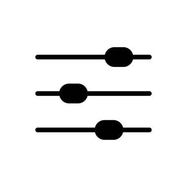 Ayarlama düğmesi katı simge vektör tasarımı web veya mobil uygulama için uygundur
