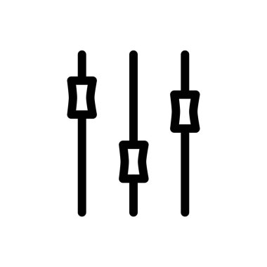 Ses karıştırıcı denetleyici ana hatları simge vektör tasarımı web veya mobil uygulama için uygundur