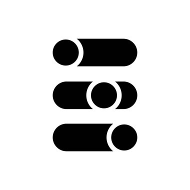 Kontrol Paneli katı simge vektör tasarımı web veya mobil uygulama için uygundur