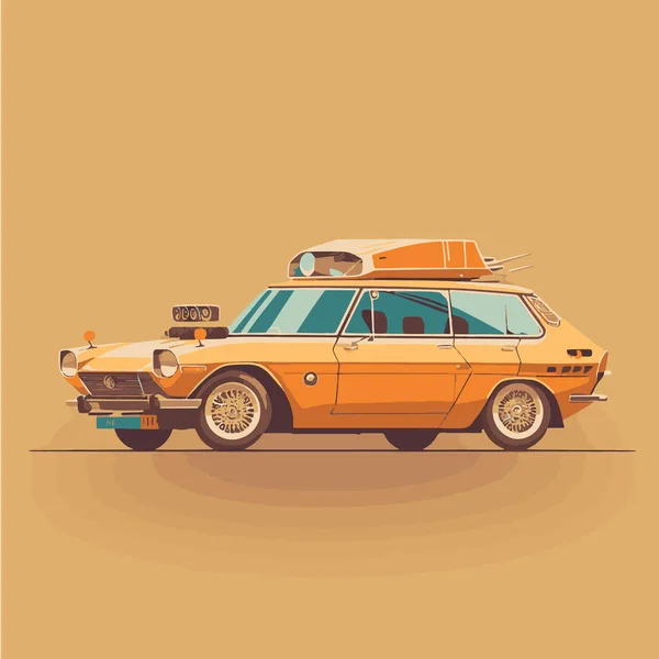 detailed car flat vector illustration, Isolated vector car. Flat design style