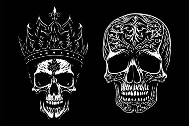 Kafatasları, Kafatası kabilesinin vektör ana hatları beyaz arka planda izole