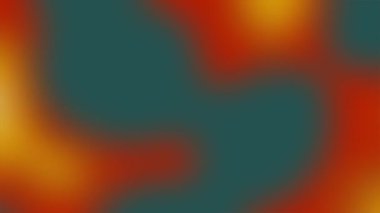 Pürüzsüz koyu yeşil, turuncu, sarı, kırmızı renkli animasyon arka plan. Kusursuz döngü. 4k