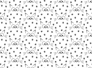 Kusursuz siyah beyaz kedi patileri