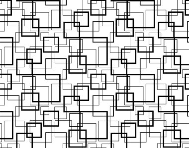 Tuğla pürüzsüz desen. Beyaz arka planda siyah kareyi tekrar ediyorum. Dış hat bloğunu yeniden ayarlayın. Parke dokusu. Parmak izleri. Tekrarlanan şebeke. Basit retikülasyon grafiği. Vektör illüstrasyonu