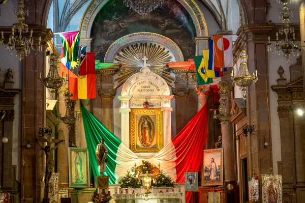 Santiago Querétaro Querétaro México Noviembre 2022 Virgen Guadalupe Dentro Iglesia Imagen De Stock