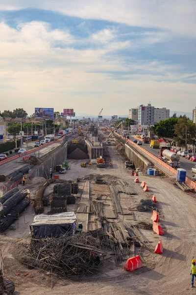 メキシコのケレタロ 2023年3月25日 Feebero通りの改修工程の状況 — ストック写真