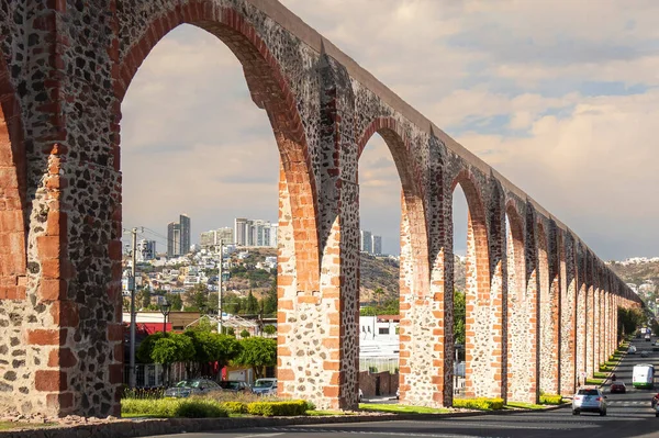 Ancien Aqueduc Queretaro Mexique 2023 Photo De Stock