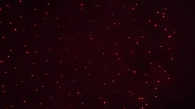 Canlı havai fişekler gece gökyüzünü aydınlatıyor.