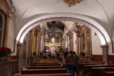 Visit to the Santuario y Exconvento de la Santa Cruz in Queretaro showcases stunning architecture clipart