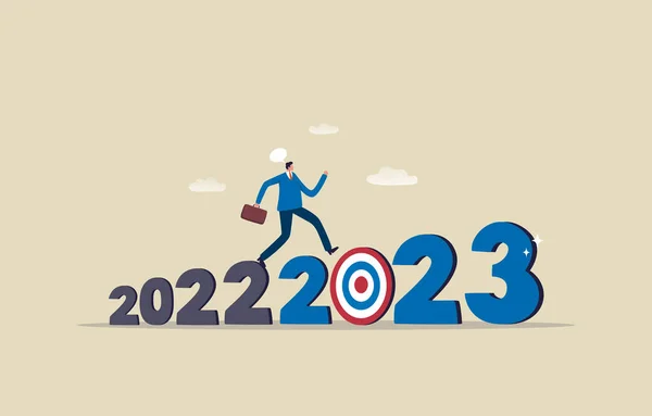 Wizja 2023 Dla Biznesu Nowe Możliwości Dla Celów Biznesowych Biznesmen — Zdjęcie stockowe
