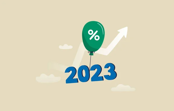 2023 Infláció Kamatkiigazítás Adók Emelése Illusztráció — Stock Fotó