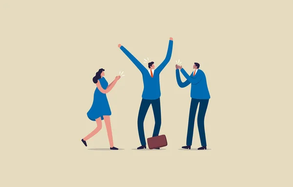 Employees Success Business Team Celebrate Success Office Team Congratulations Colleagues — Stock Photo, Image