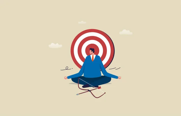 Koncentrera Dig Och Fokusera Målet Meditation För Att Släppa Distraktion — Stockfoto