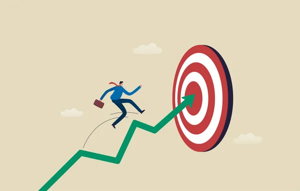 Hitting Target Goal Reaching Business Target Businessman Dart Hitting Target —  Fotos de Stock